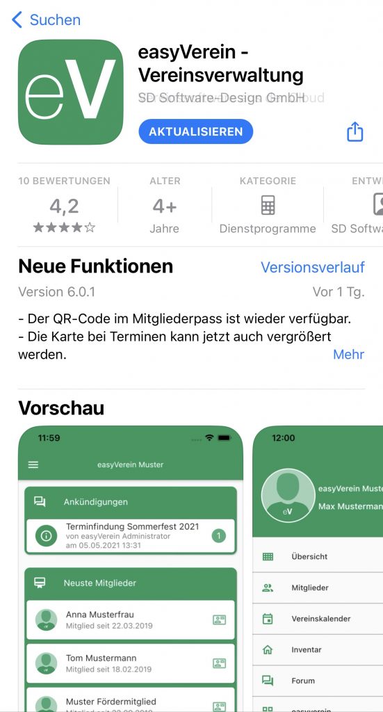 Ahrensböker Gill auf dem Smartphone: EasyVerein App!